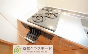 2口ガスコンロ（グリル付）