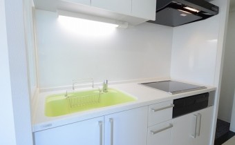 グリーンのシンクが冴えます♪