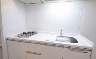 お洒落な縦型2口ガスシステムキッチン！