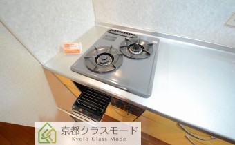 2口ガスコンロ（魚焼きグリル付き）