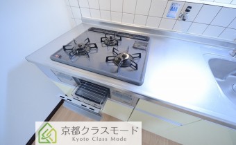 3口ガスコンロ（グリル付）