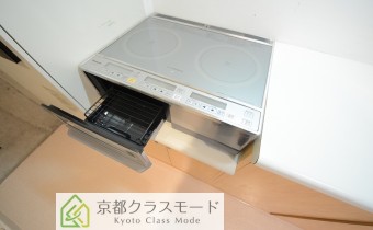 ＩＨ2口コンロ（グリル付き）