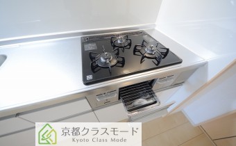 3口ガスコンロ(グリル付き)