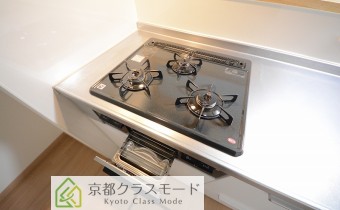 グリル付き3口ガスコンロ