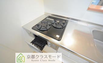 2口ガスコンロ(グリル付き)