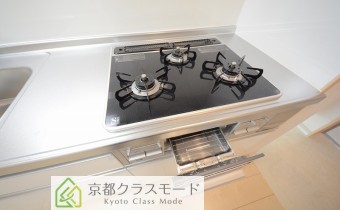 3口ガスコンロ（グリル付）