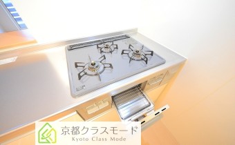 3口ガスコンロ（グリル付）