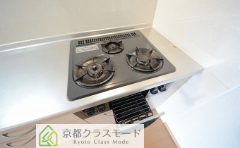 3口ガスコンロ（グリル付き）
