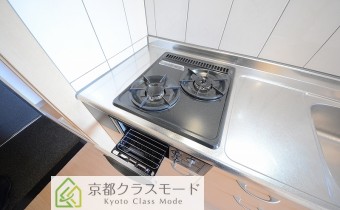 2口ガスコンロ(グリル付き)