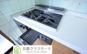 3口ガスコンロ(グリル付き)