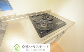 2口ガスシステムキッチン(グリル付き)