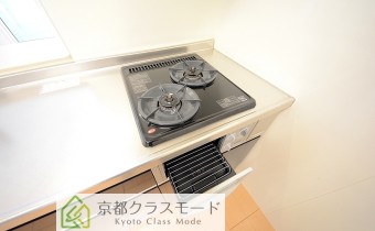 2口ガスコンロ(グリル付)