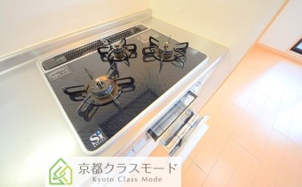 3口ガスコンロ（グリル付き）