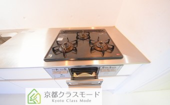 3口ガスコンロ（グリル付き）