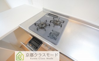 グリル付き2口ガスシステムキッチン