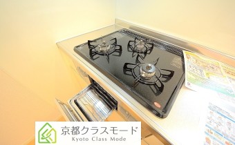 3口ガスコンロ（グリル付き）