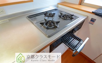 3口ガスコンロ(グリル付き)