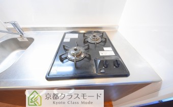 2口ガスコンロ付き