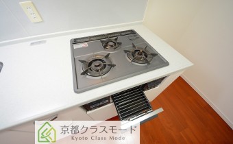 3口ガスコンロ(グリル付き)