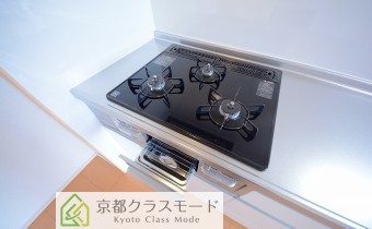 3口ガスコンロ（グリル付き）