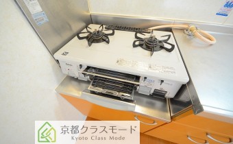 2口ガスコンロ（グリル付き）