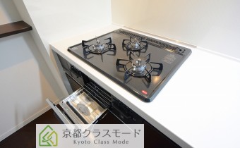 グリル付き3口ガスシステムキッチン