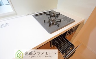 2口ガスシステムキッチン(グリル付き)