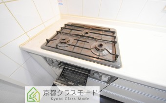 3口ガスコンロ（グリル付き）