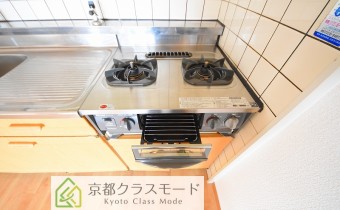 2口ガスコンロ（グリル付き）
