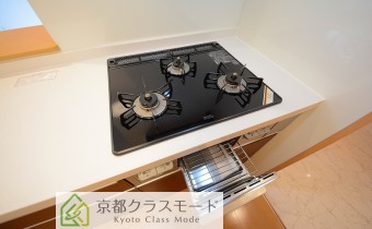 3口ガスコンロ(グリル付き)