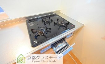 3口ガスコンロ(グリル付き)