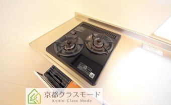 2口ガスコンロ（グリル付き）
