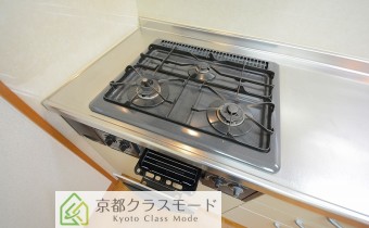 3口ガスコンロ（グリル付き）