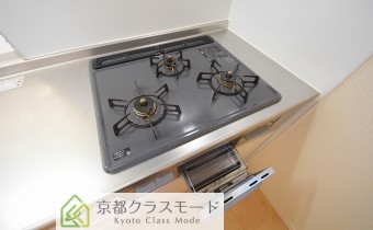 3口ガスコンロ(グリル付き)