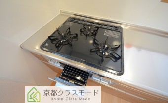 3口ガスコンロ（グリル付）