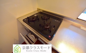 3口ガスコンロ（グリル付き）