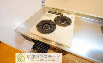2口ガスコンロ（グリル付き）