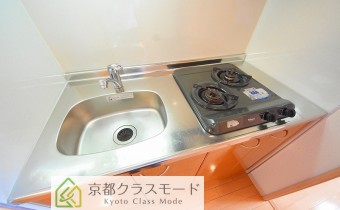 2口ガスコンロ付き