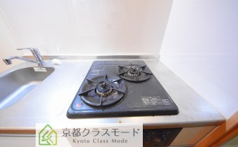 2口ガスコンロ付き