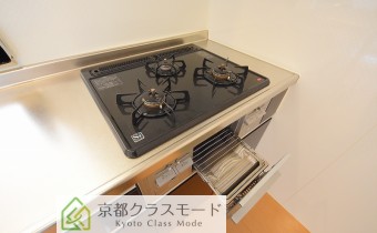 3口ガスコンロ（グリル付）