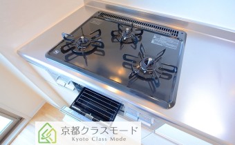 3口ガスコンロ(グリル付き)
