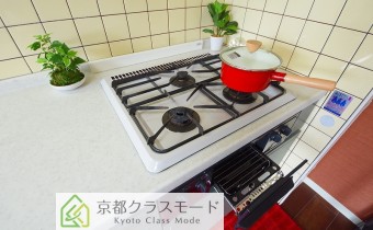 グリル付き3口ガスシステムキッチン