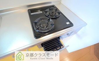 2口ガスコンロ(グリル付き)