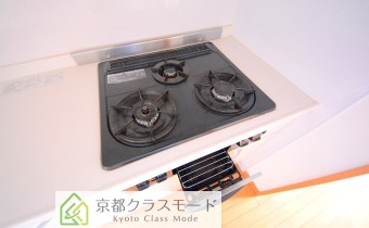 3口ガスコンロ(グリル付き)