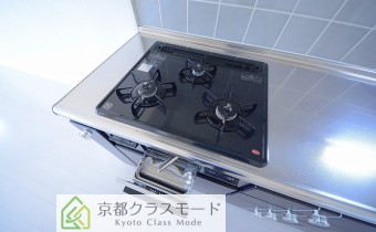 グリル付き3口ガスシステムキッチン