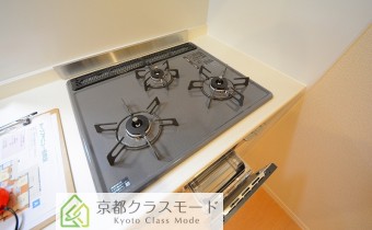 3口ガスコンロ（グリル付き）