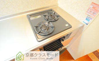 グリル付き2口ガスシステムキッチン