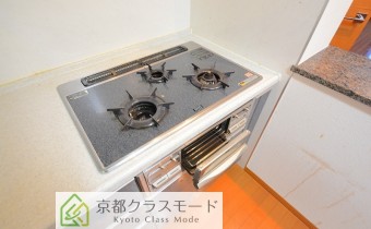 グリル付き3口ガスシステムキッチン