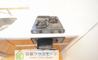 2口ガスコンロ（グリル付き）