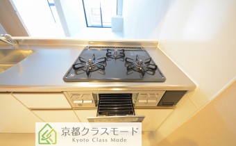 3口ガスコンロ（グリル付き）